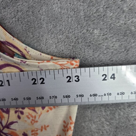 Womens Cato Multicolor Patchwork Sleeveless Top Tie Front Polyester Size 18/20W - Picture 5 of 8